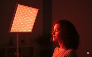 Lampa ze światłem czerwonym